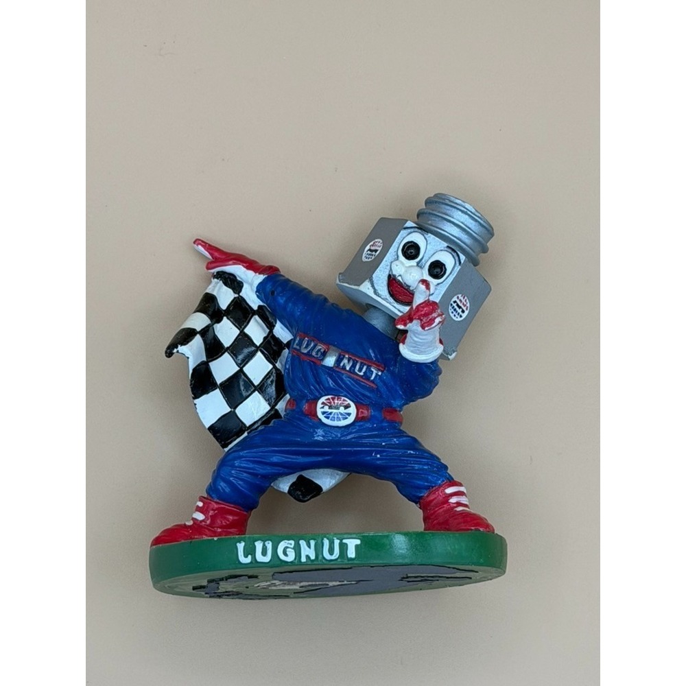 Charlotte Motor Speedway Lug Nut Mascot Figurine NASCAR Racing 4" Resin